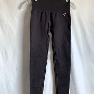 Gymshark Black High-Waist Textured Leggings